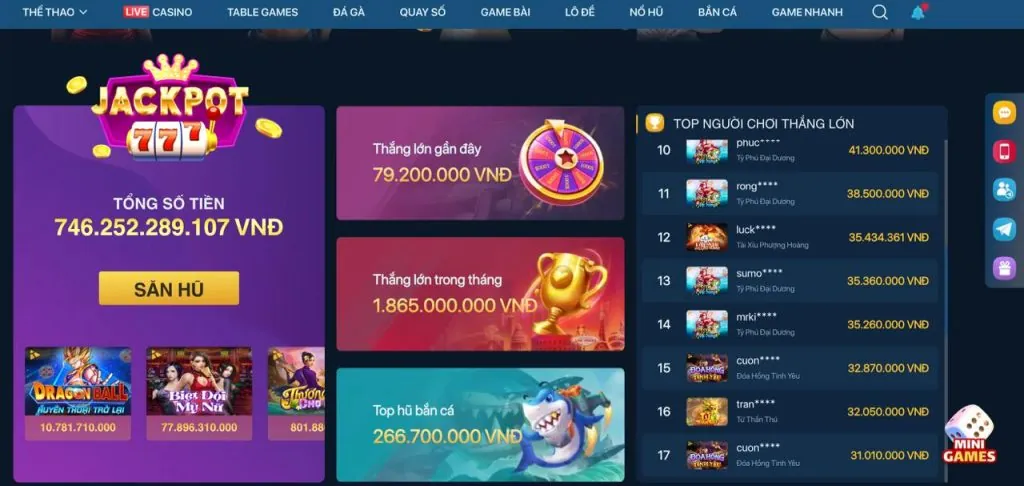 Hình ảnh đa dạng trò chơi tại 79king2